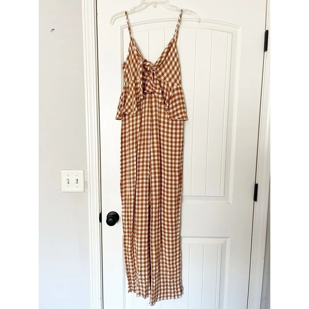 Saylor Laken Gingham Jumpsuit - Picture 4 of 9